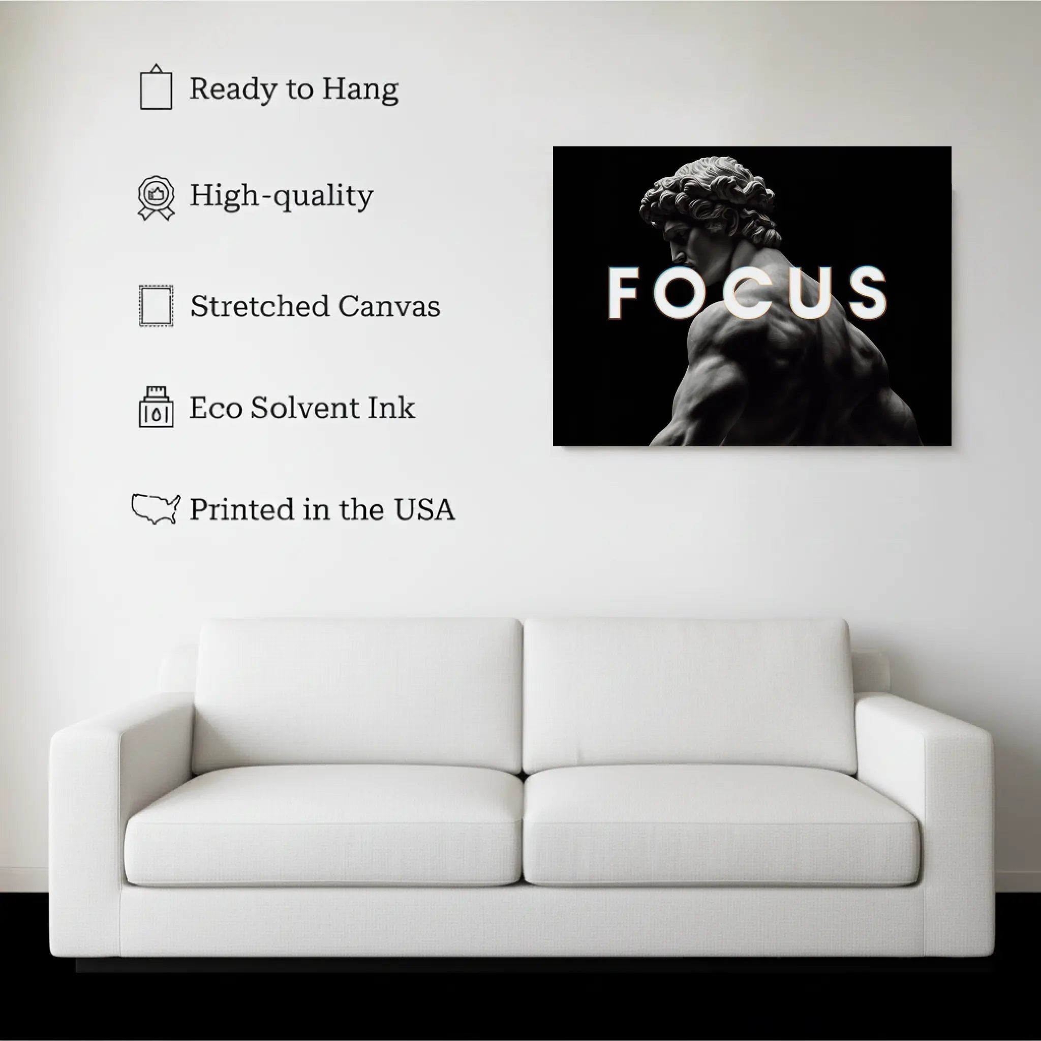 Focus – Motivational Wall Art Canvas - Kubo Gallery