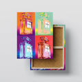Pop Art Perfume Bottle Wall Art canvas print, front view with gallery-wrapped edge