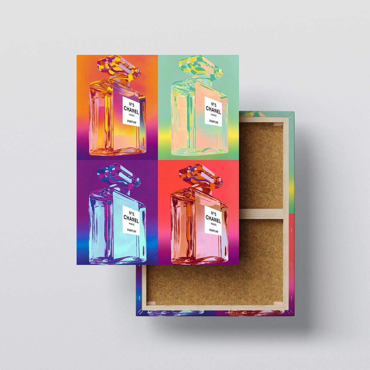 Pop Art Perfume Bottle Wall Art canvas print, front view with gallery-wrapped edge