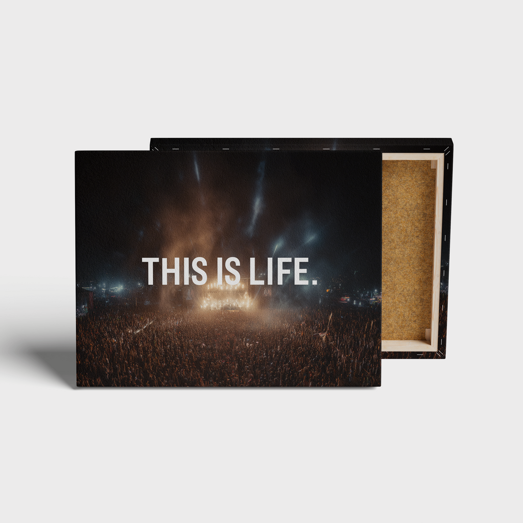 This Is Life Concert Wall Art canvas print, front view with gallery-wrapped edge