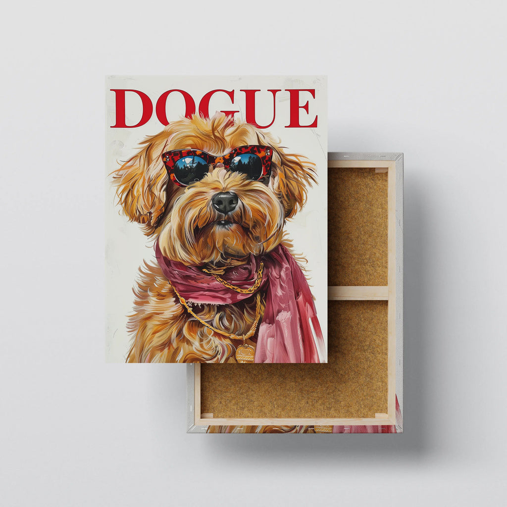 Luxury Pet Portrait Canvas canvas print, front view with gallery-wrapped edge