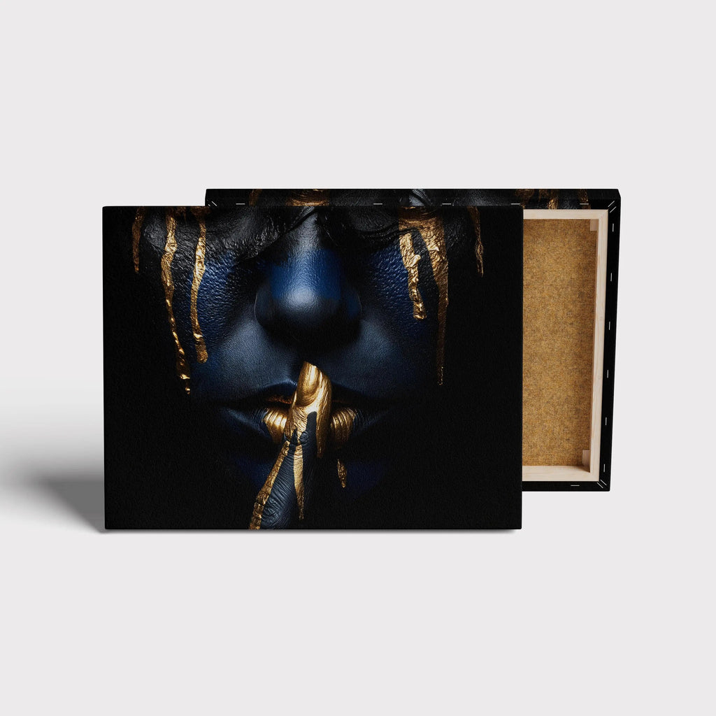 Golden Silence canvas print, front view with gallery-wrapped edge