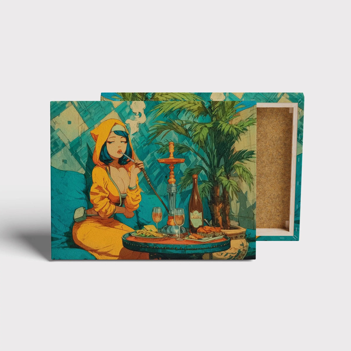 Lazy Luxe canvas print, front view with gallery-wrapped edge