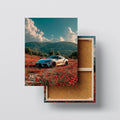 Crimson Valley canvas print, front view with gallery-wrapped edge