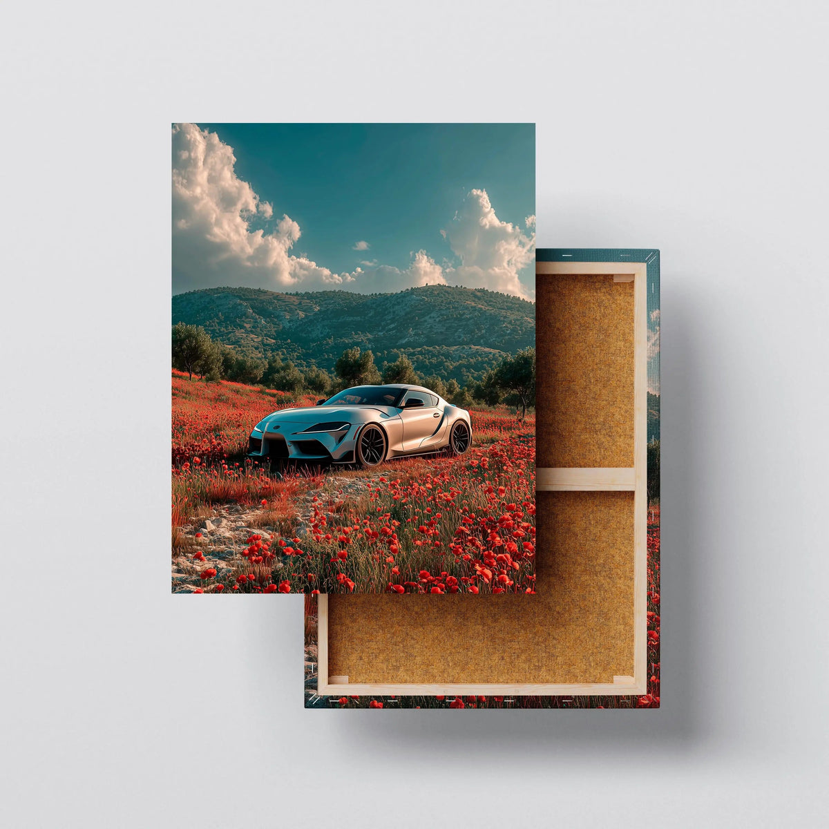 Crimson Valley canvas print, front view with gallery-wrapped edge