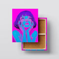 Neon Dreamer canvas print, front view with gallery-wrapped edge