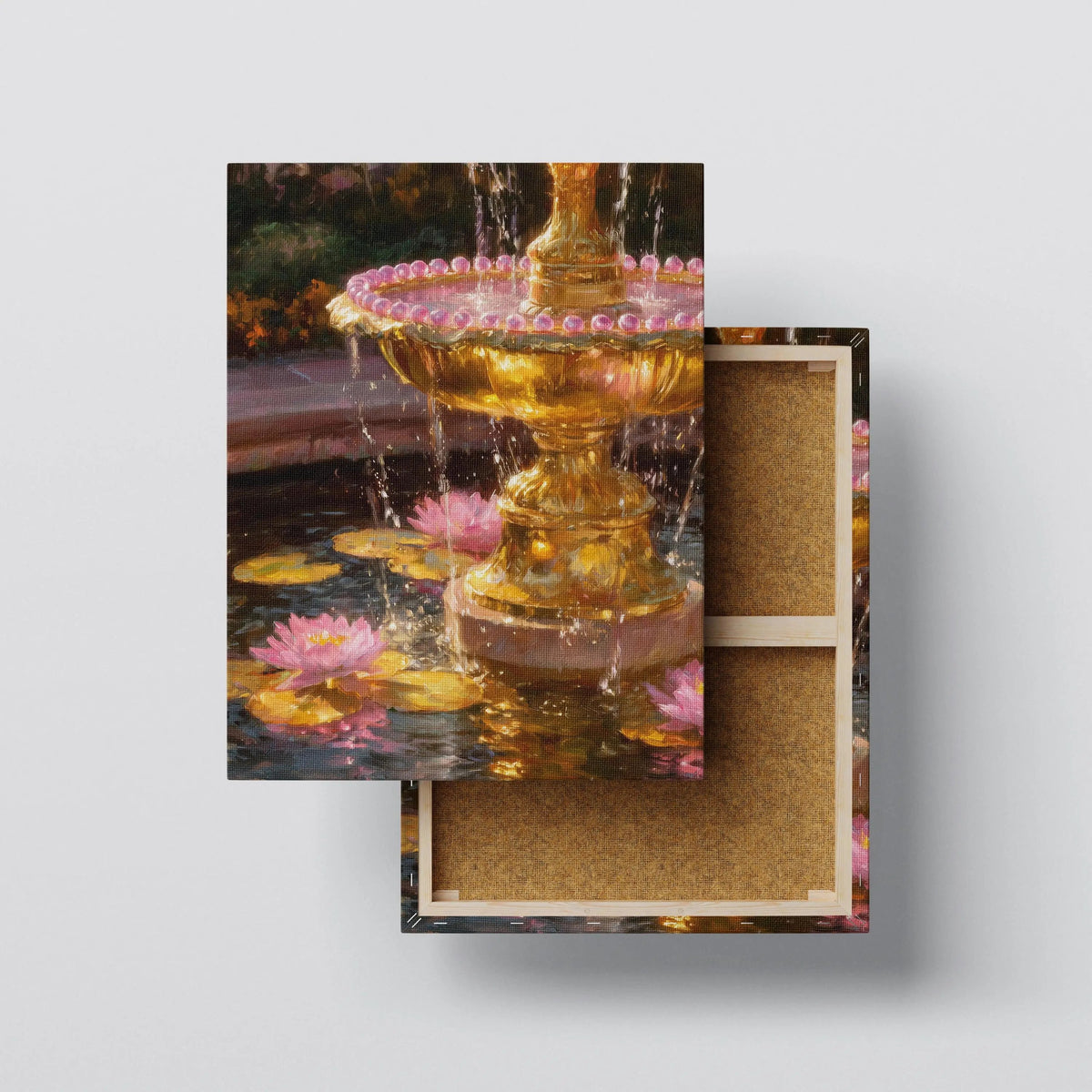 Golden Piece canvas print, front view with gallery-wrapped edge