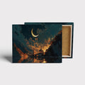 Moonlit Valley canvas print, front view with gallery-wrapped edge