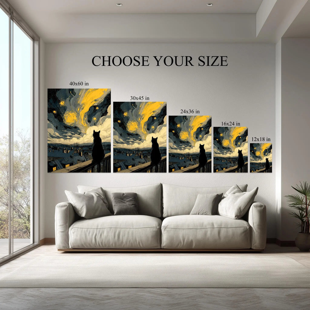 1.5 inch deep stretched canvas edge detail, City of Stars