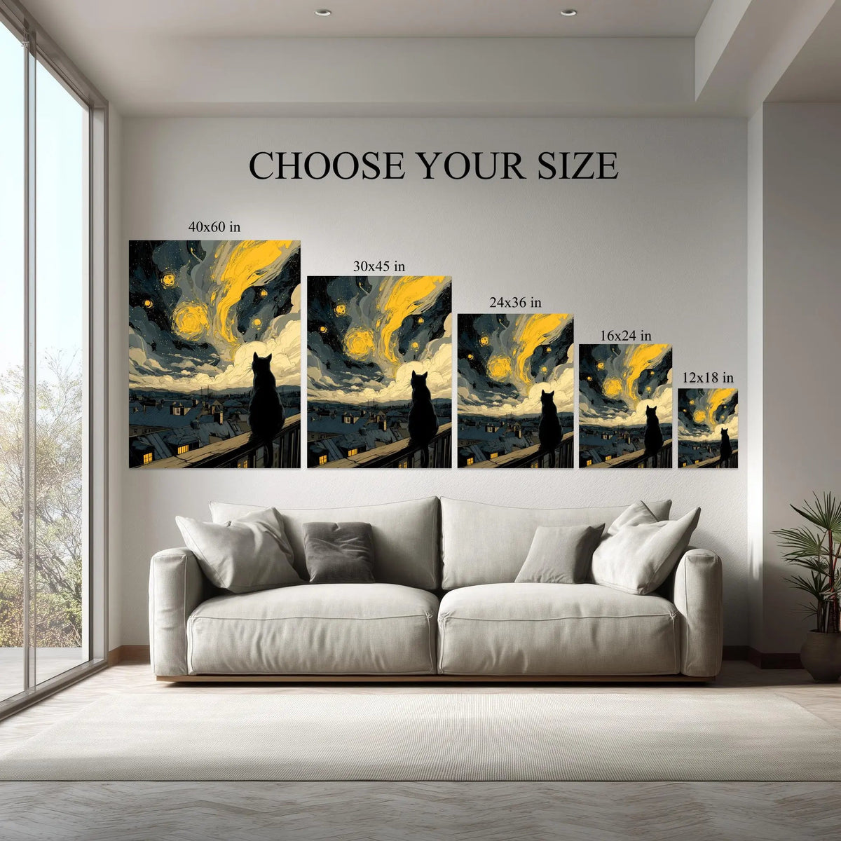 1.5 inch deep stretched canvas edge detail, City of Stars