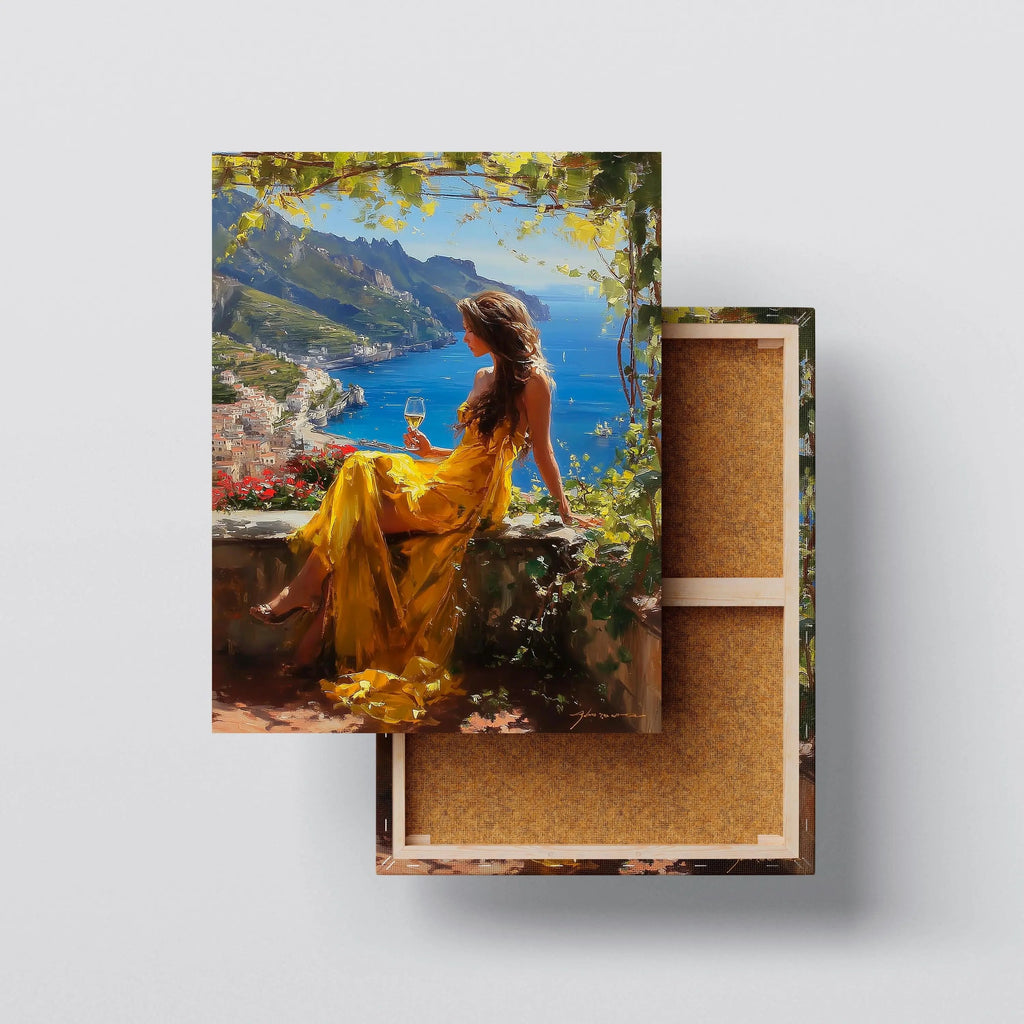 Golden Elegance canvas print, front view with gallery-wrapped edge