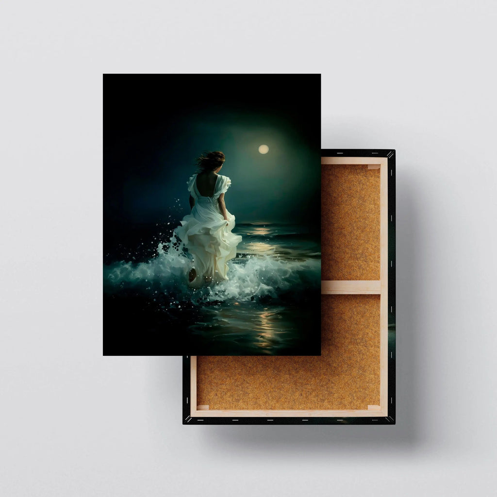 Moonlit Elegance canvas print, front view with gallery-wrapped edge