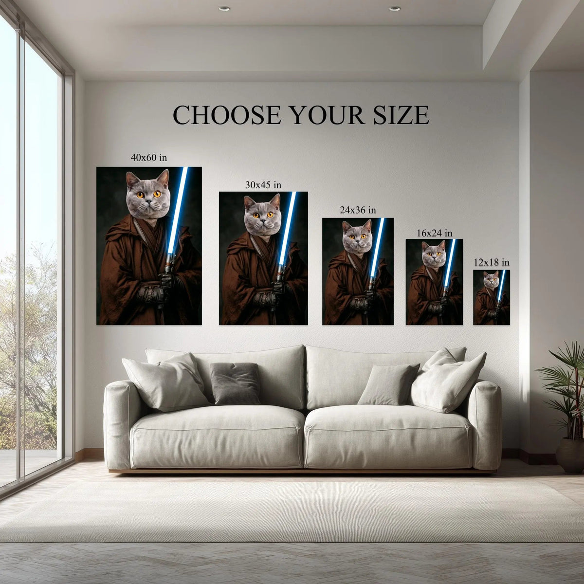 Included hanging kit instructions for Personalized Portrait from Photo canvas print