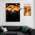 Gentleman Pup canvas print, front view with gallery-wrapped edge