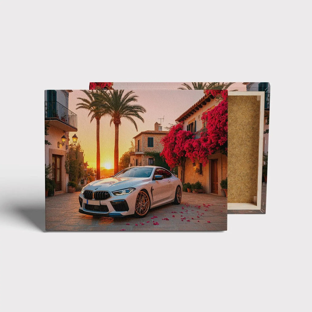 Sunset Boulevard canvas print, front view with gallery-wrapped edge