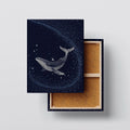 Cosmic Whale canvas print, front view with gallery-wrapped edge