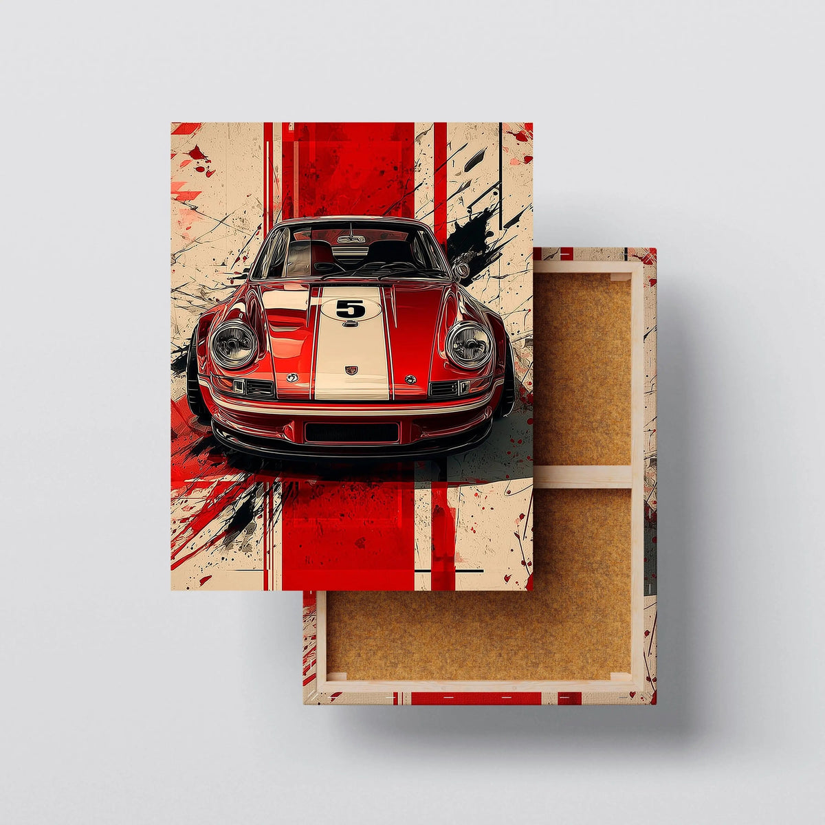 Red Legend canvas print, front view with gallery-wrapped edge