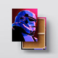 Neon Trooper canvas print, front view with gallery-wrapped edge