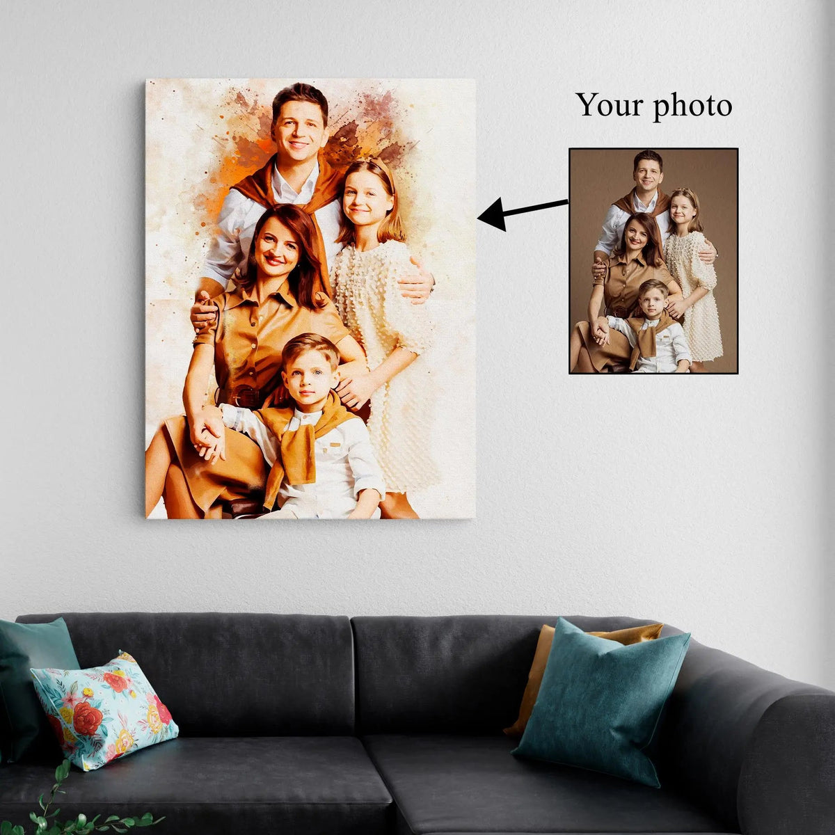 Harmony canvas print, front view with gallery-wrapped edge