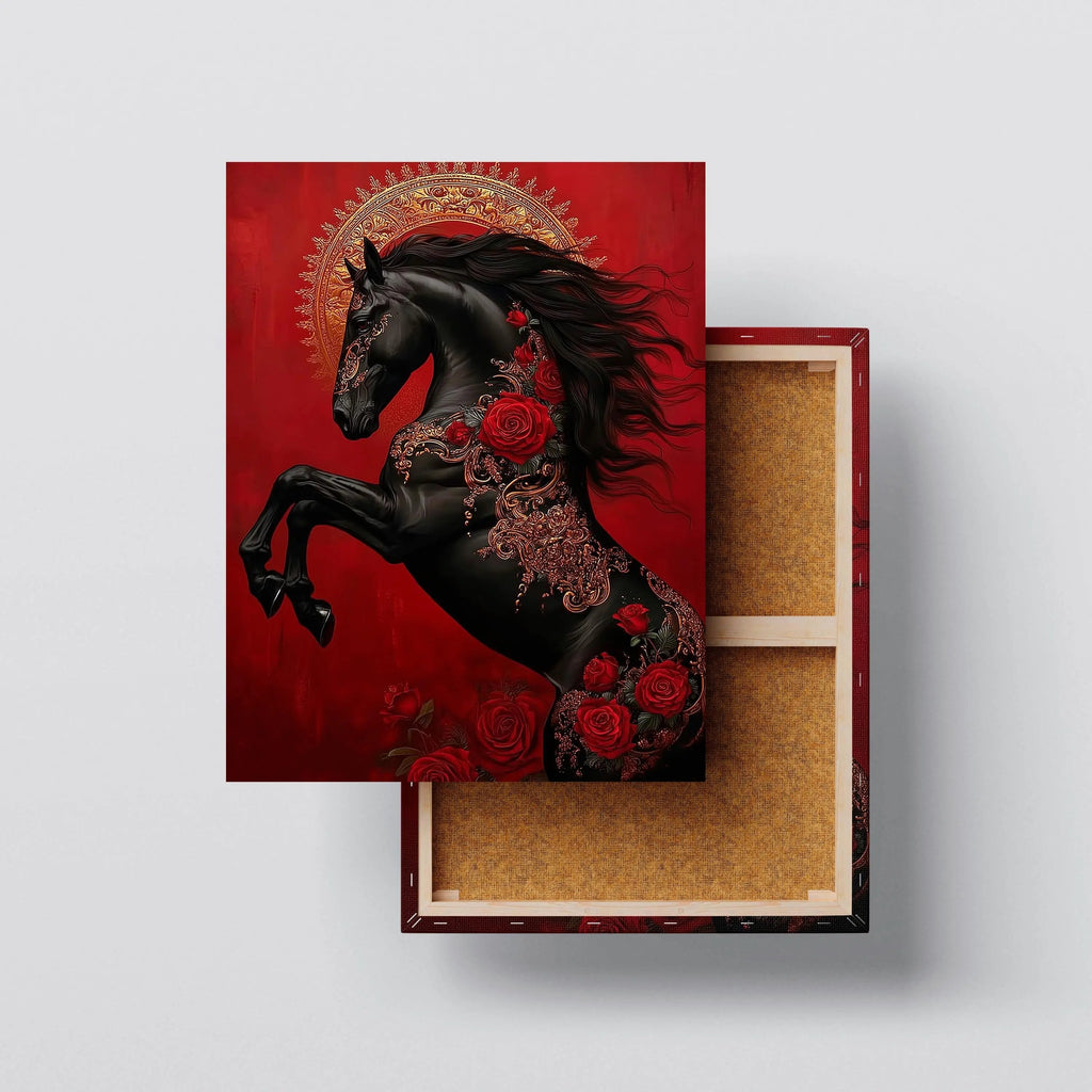 Crimson Majesty canvas print, front view with gallery-wrapped edge