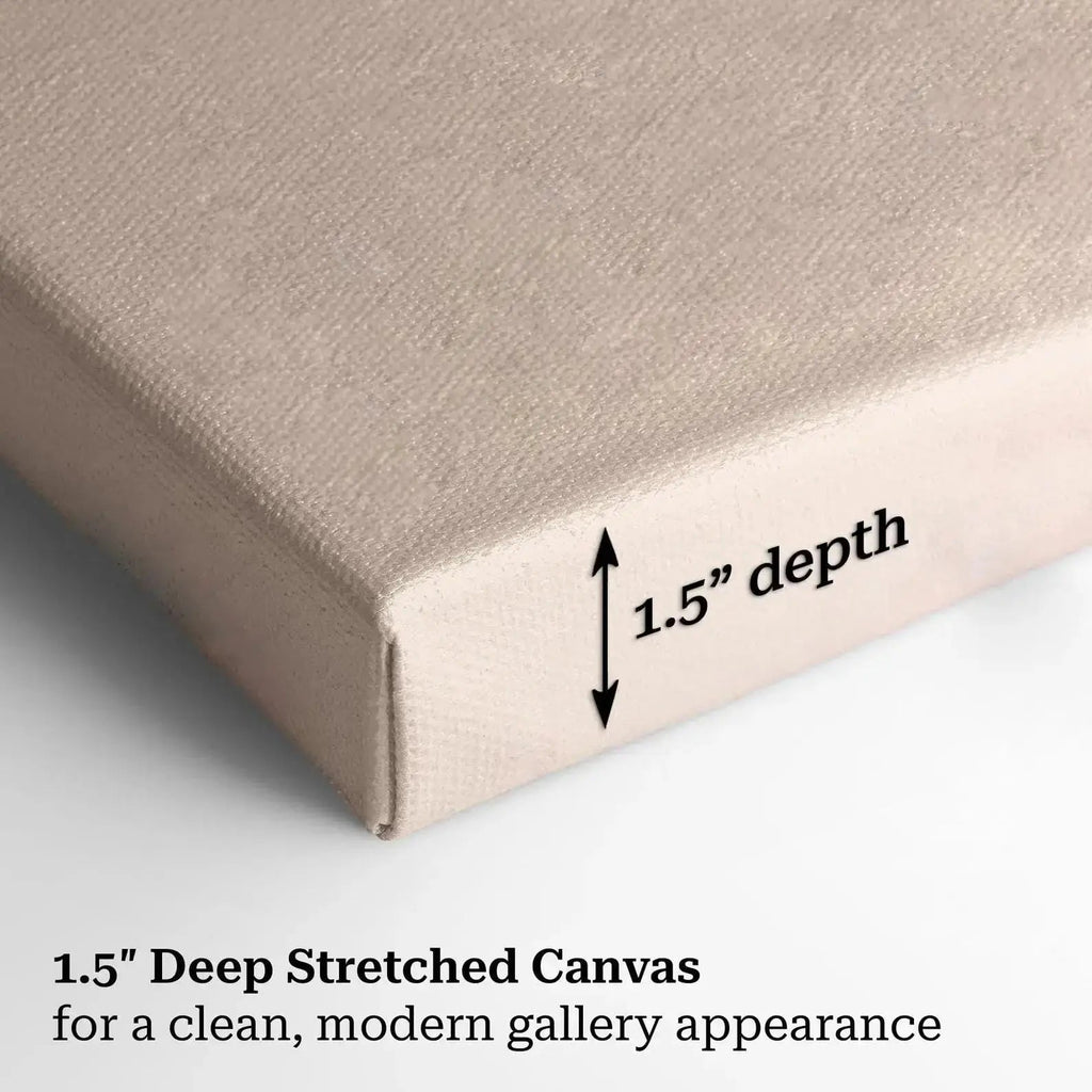 1.5 inch deep stretched canvas edge detail, Japanese Crane Wall Art