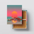 Ocean Glow canvas print, front view with gallery-wrapped edge