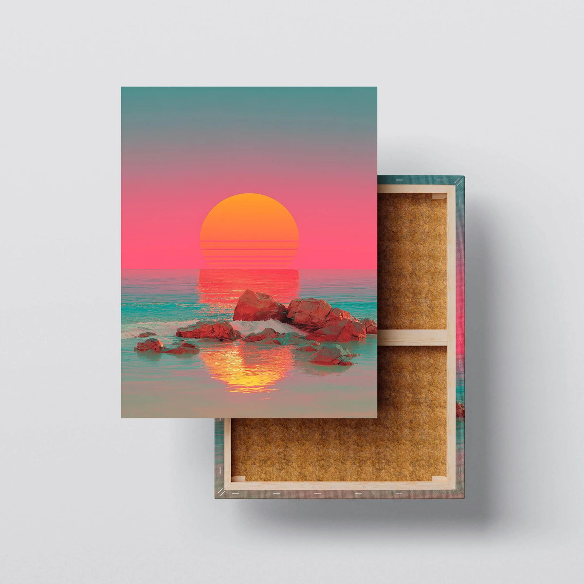 Ocean Glow canvas print, front view with gallery-wrapped edge