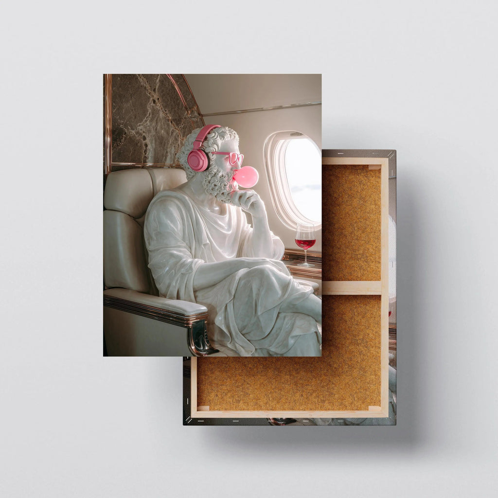 Modern Zeus canvas print, front view with gallery-wrapped edge