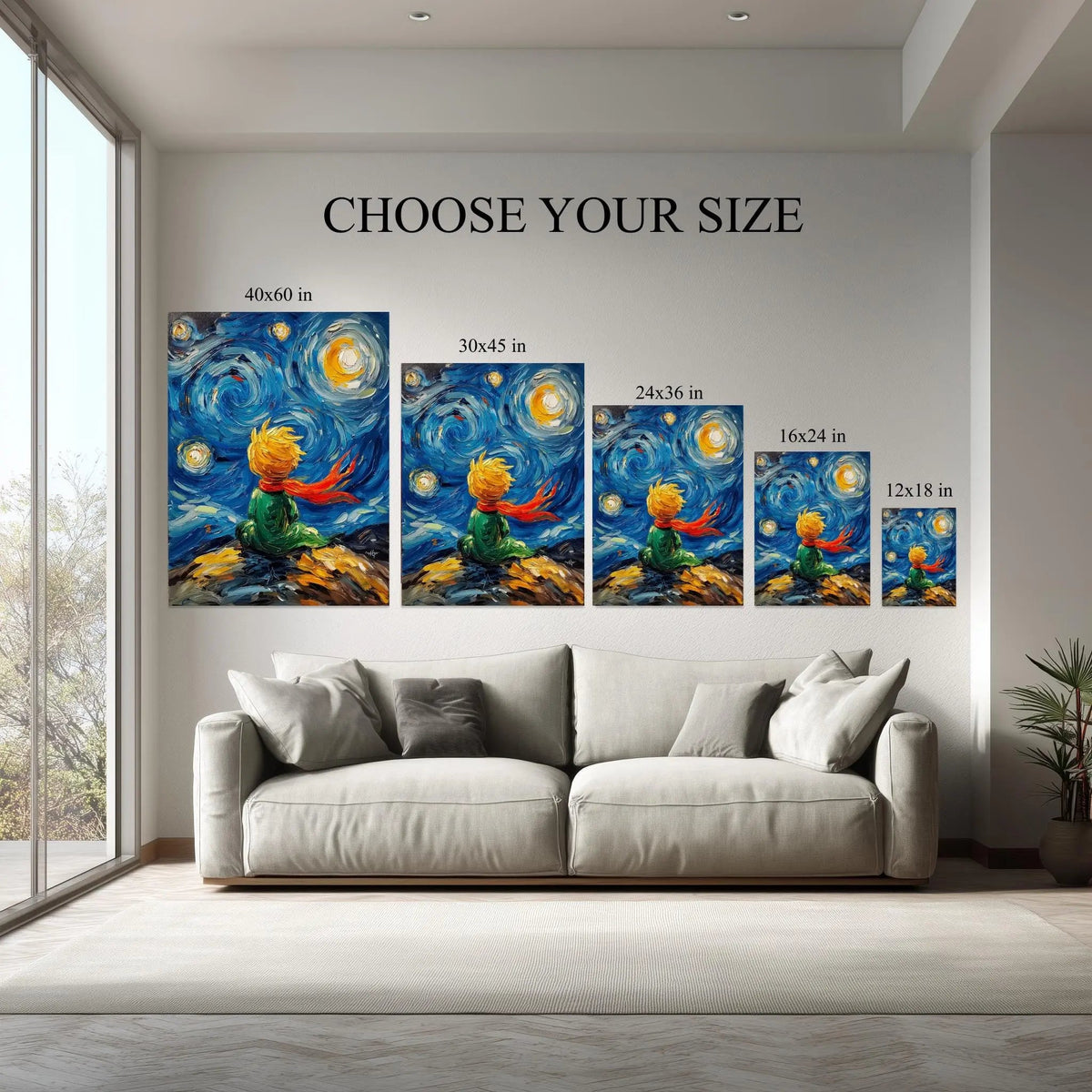 1.5 inch deep stretched canvas edge detail, Cosmic Dream