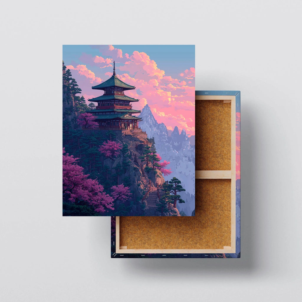 Temple of Stillness canvas print, front view with gallery-wrapped edge