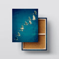 Flying Cranes canvas print, front view with gallery-wrapped edge