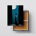Moonlit Elegance canvas print, front view with gallery-wrapped edge