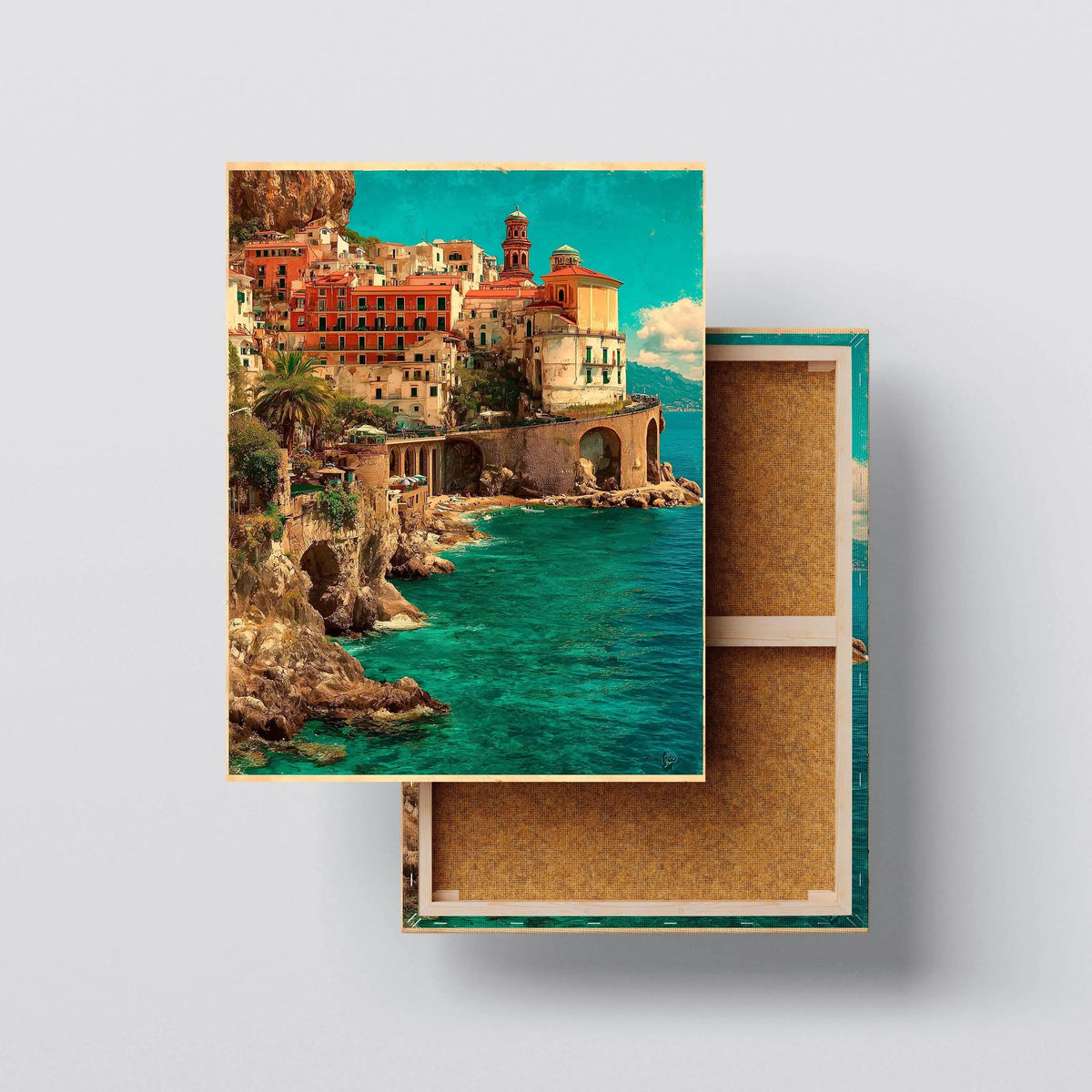 Mediterranean Escape canvas print, front view with gallery-wrapped edge