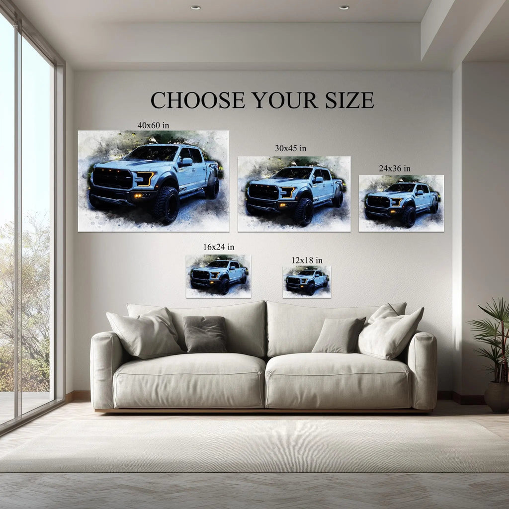 Included hanging kit instructions for Custom Car Portrait from Photo canvas print