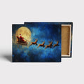 Moonlit Sleigh canvas print, front view with gallery-wrapped edge