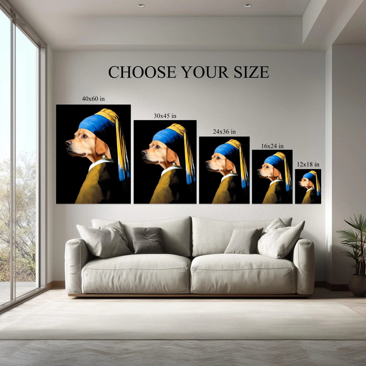 Included hanging kit instructions for Pearl Pup canvas print