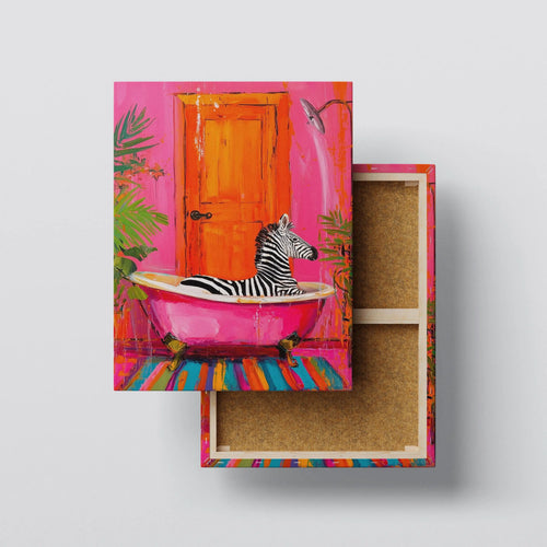 Bath Time canvas print, front view with gallery-wrapped edge