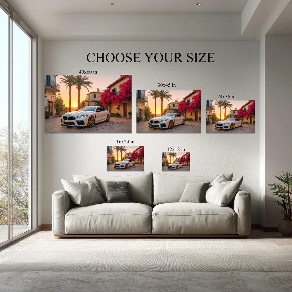 1.5 inch deep stretched canvas edge detail, Sunset Boulevard
