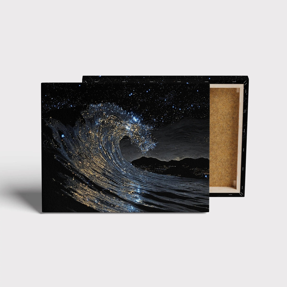Cosmic Wave canvas print, front view with gallery-wrapped edge