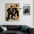 Jojo Style Couples canvas print, front view with gallery-wrapped edge