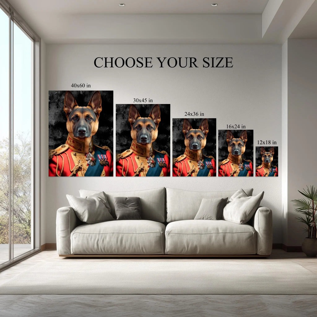 Included hanging kit instructions for Royal General canvas print