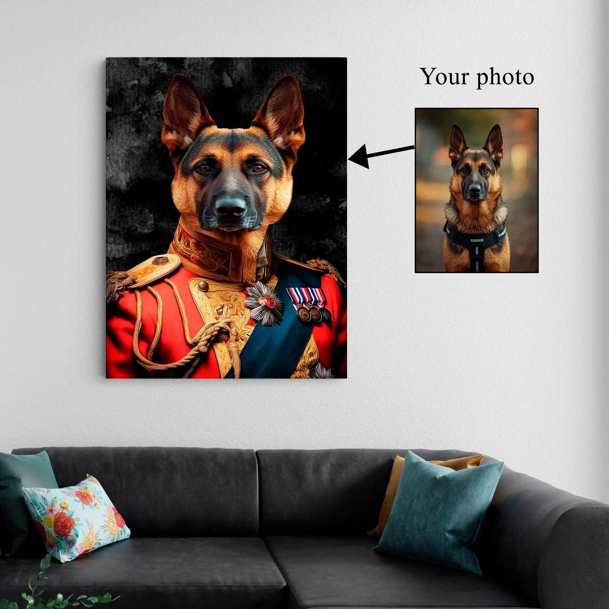 Royal General canvas print, front view with gallery-wrapped edge
