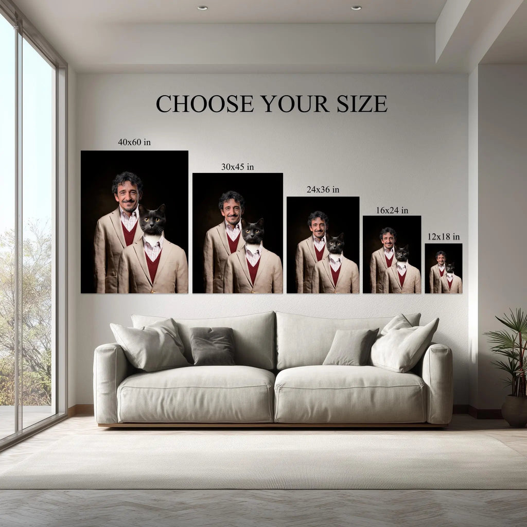 Included hanging kit instructions for Best Buddies canvas print