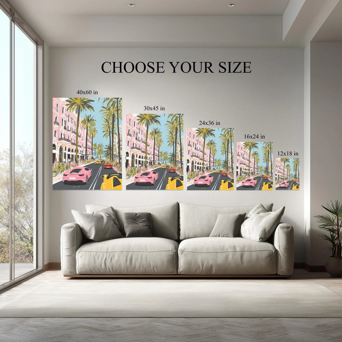 1.5 inch deep stretched canvas edge detail, Coastal Drive