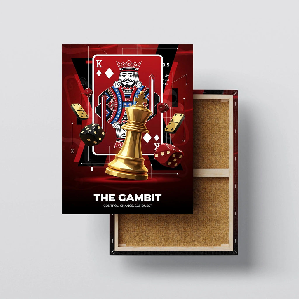The Gambit Chess Canvas canvas print, front view with gallery-wrapped edge