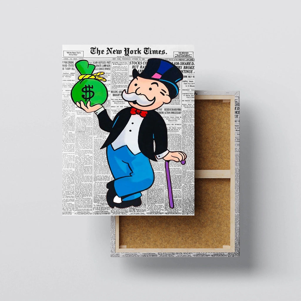 Wall Street Baron canvas print, front view with gallery-wrapped edge