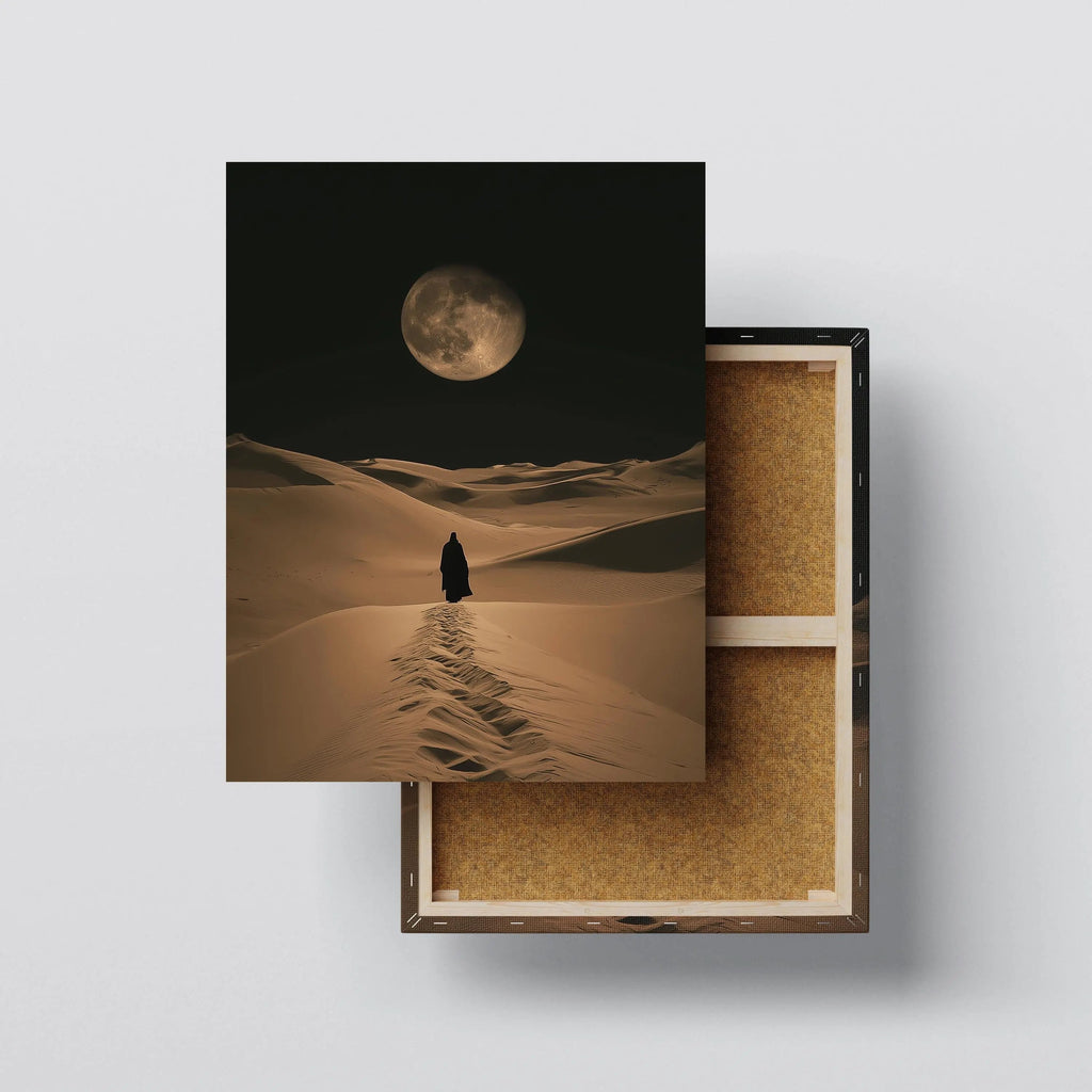Desert Moonwalk canvas print, front view with gallery-wrapped edge