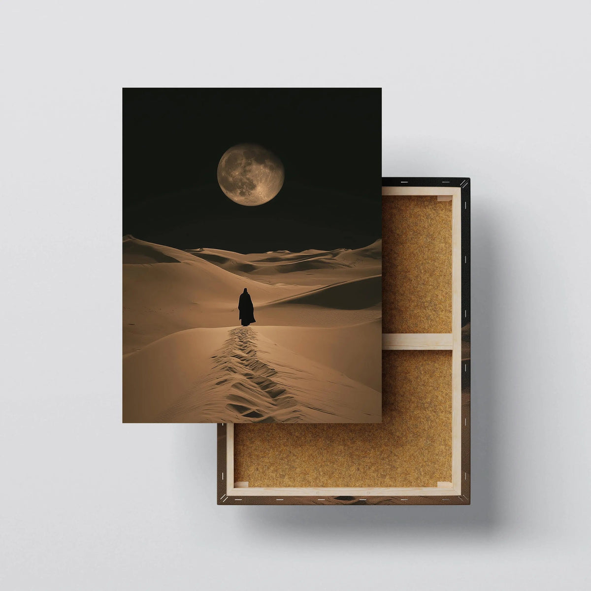 Desert Moonwalk canvas print, front view with gallery-wrapped edge
