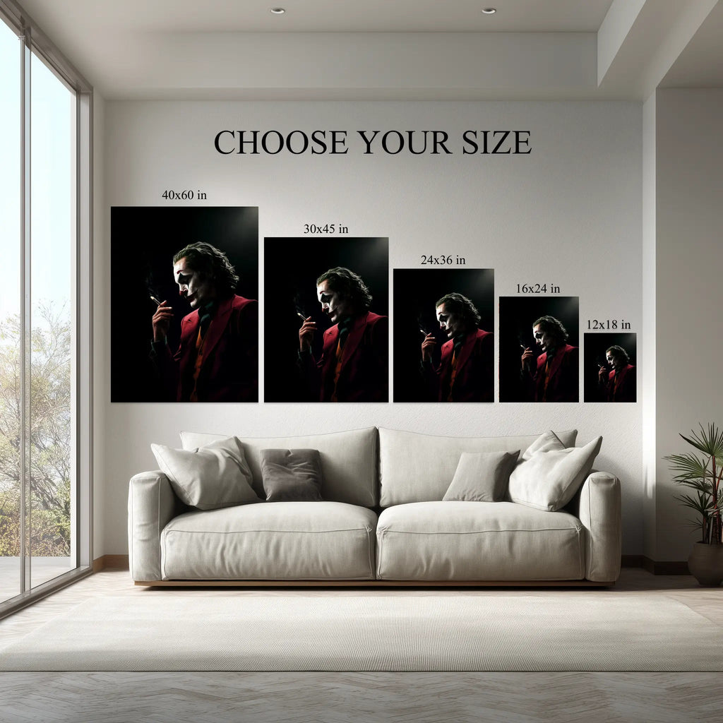 1.5 inch deep stretched canvas edge detail, Dark Villain Portrait Wall Art