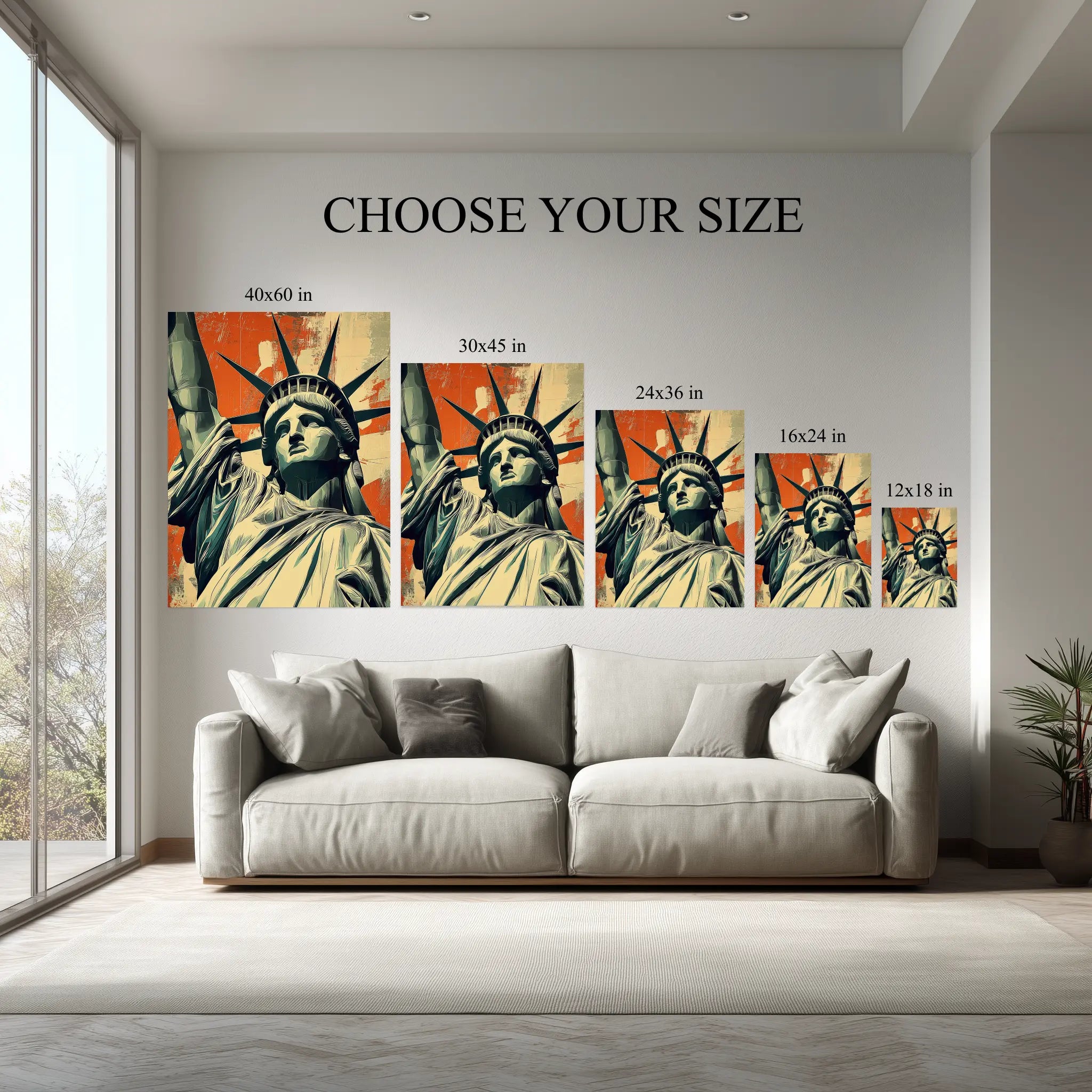 Statue of Liberty Vintage Poster – Retro New York Wall Art - Kubo Gallery